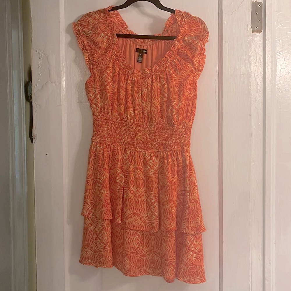 Orange aqua mini dress worn once!!